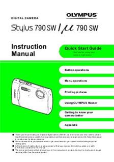 Olympus Mju Digital 790 SW manual. Camera Instructions.